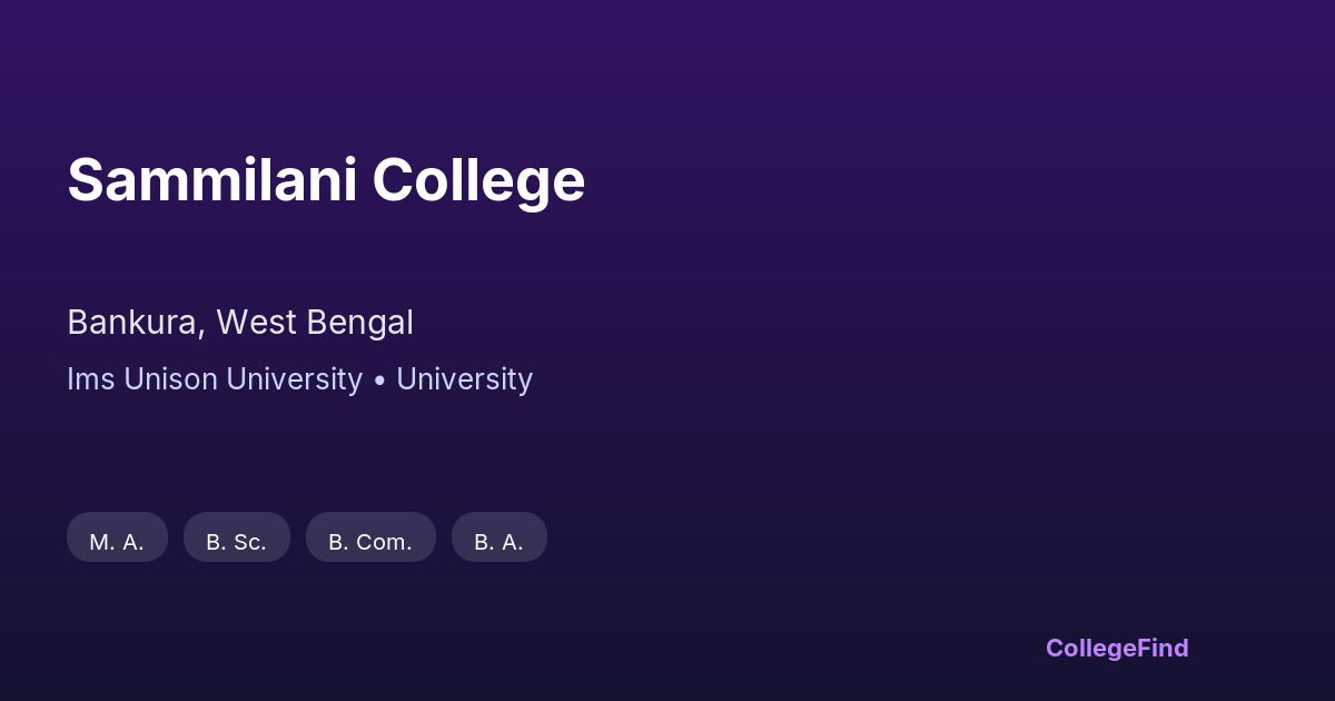 sammilani college