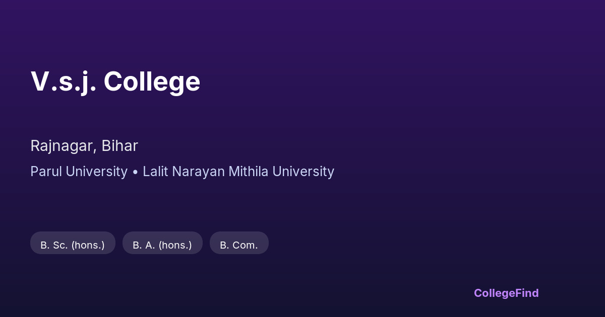 v.s.j. college