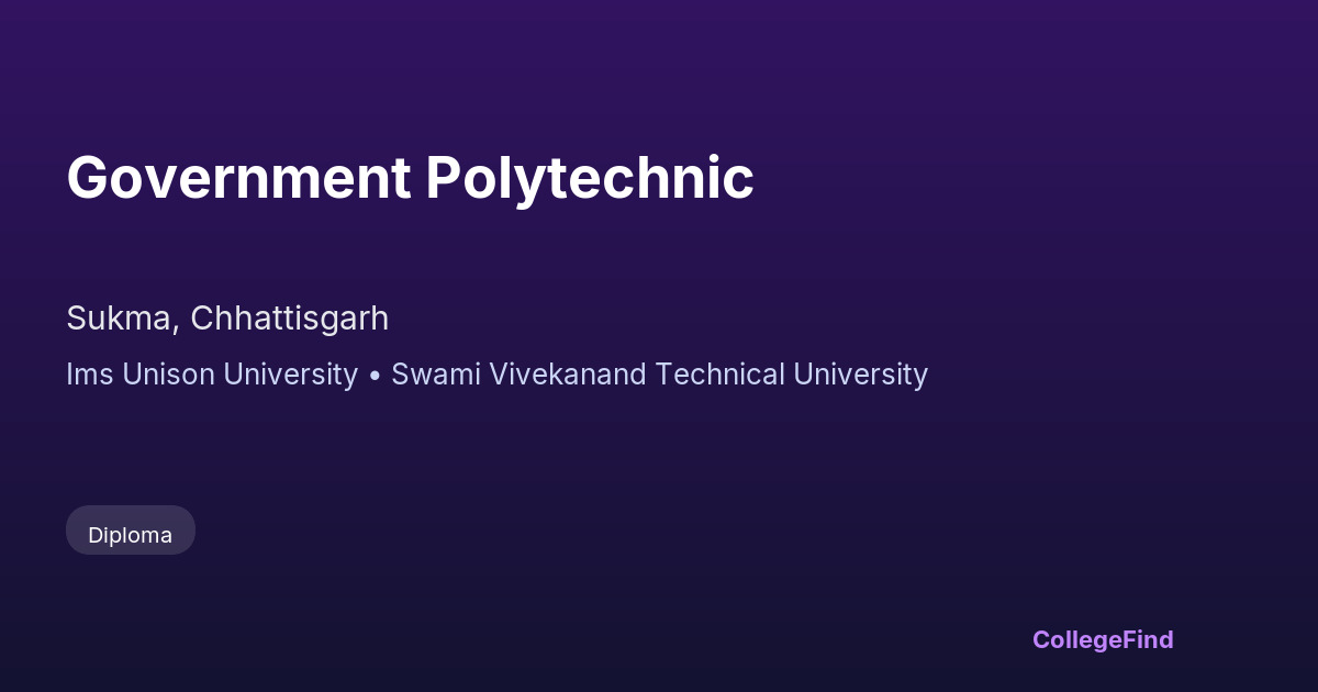 government polytechnic