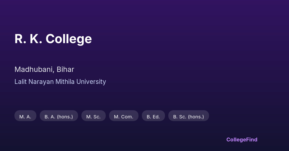 r. k. college