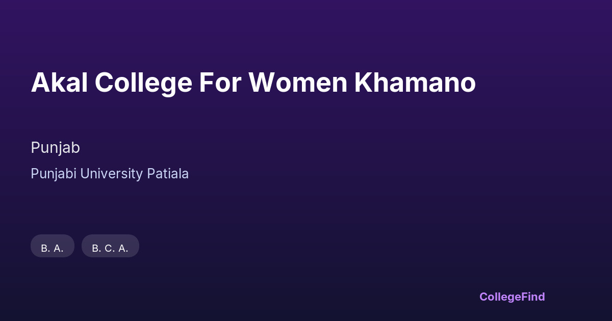akal college for women khamano