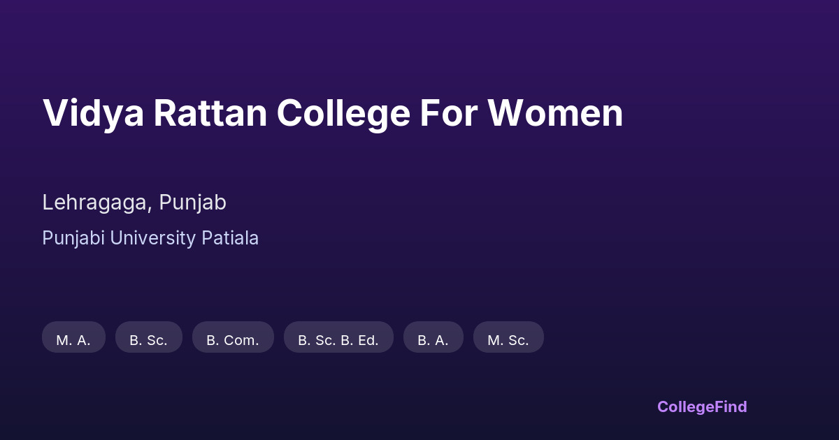 vidya rattan college for women