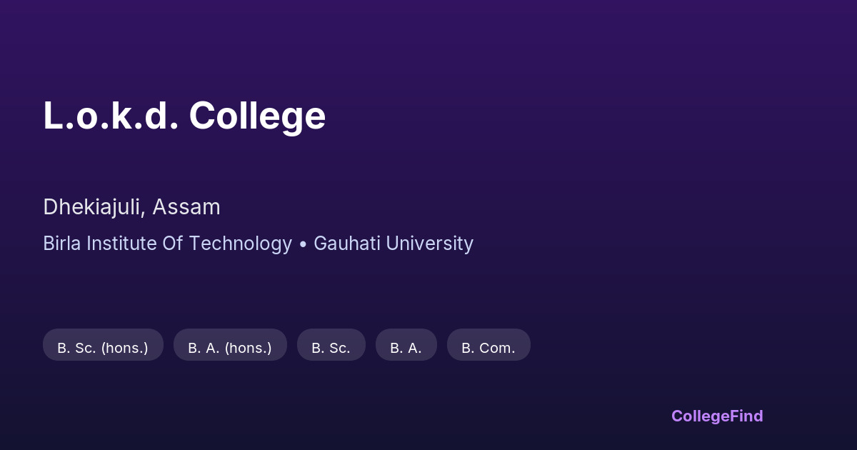 l.o.k.d. college