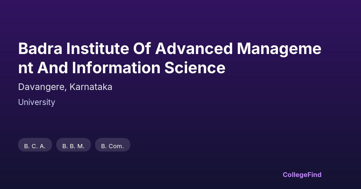 badra institute of advanced management and information science