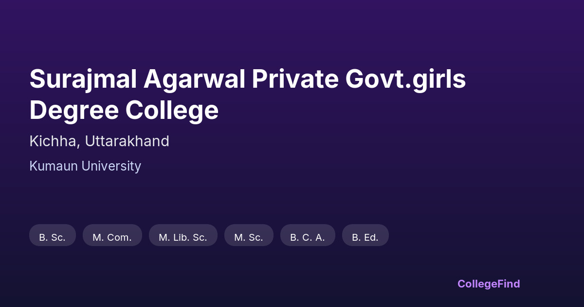 surajmal agarwal private govt.girls degree college