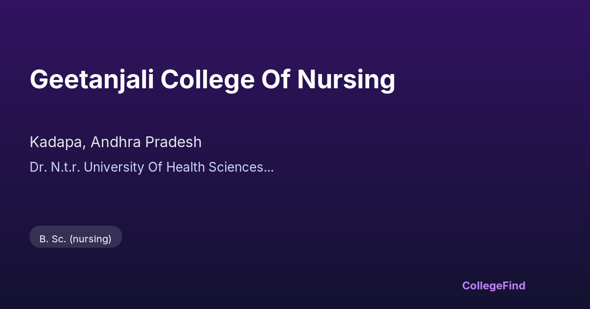 geetanjali college of nursing