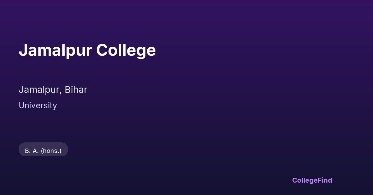 jamalpur college