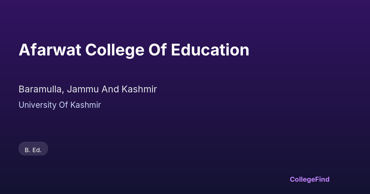 afarwat college of education