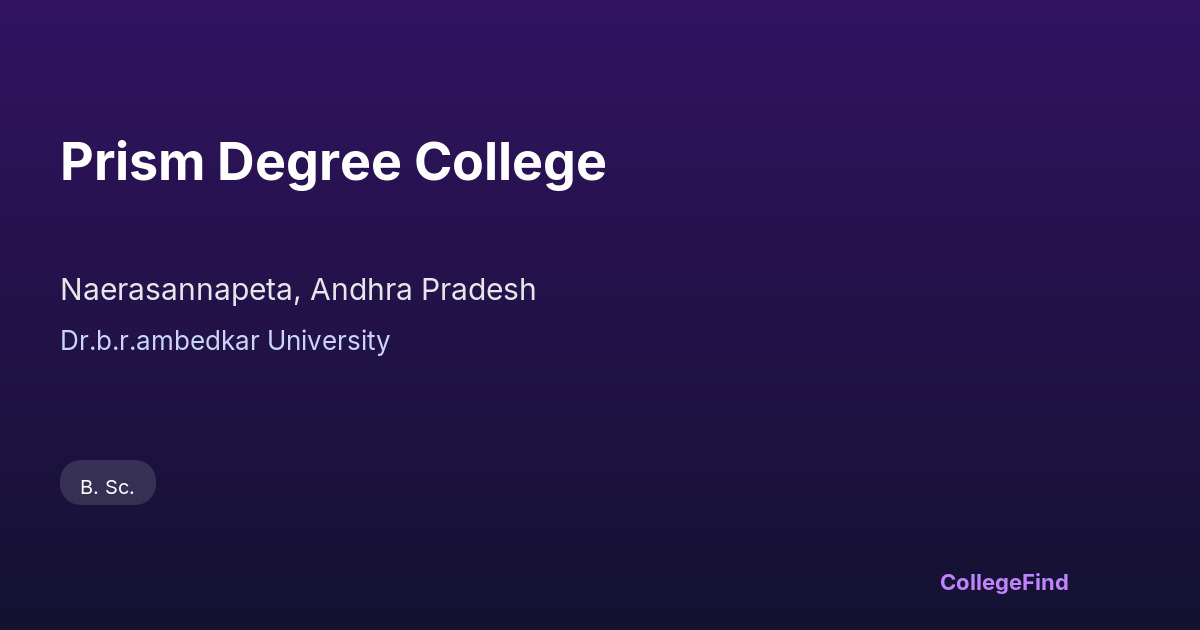 prism degree college