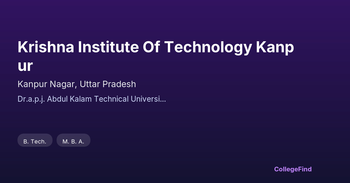 krishna institute of technology kanpur