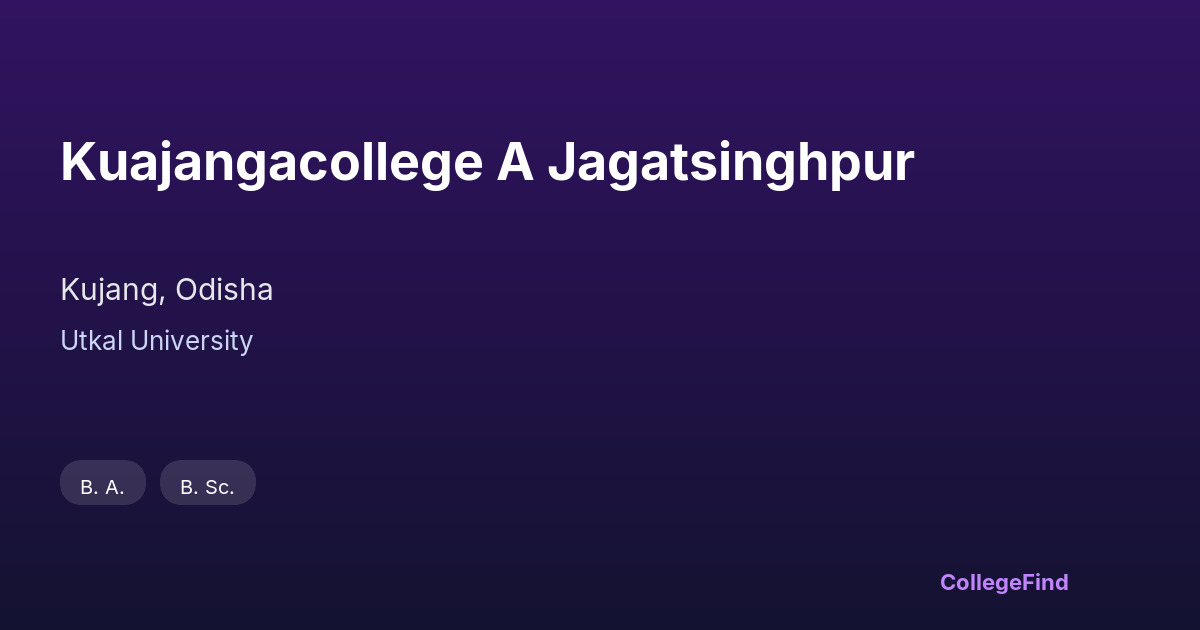 kuajangacollege a jagatsinghpur