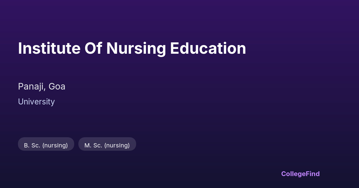 institute of nursing education