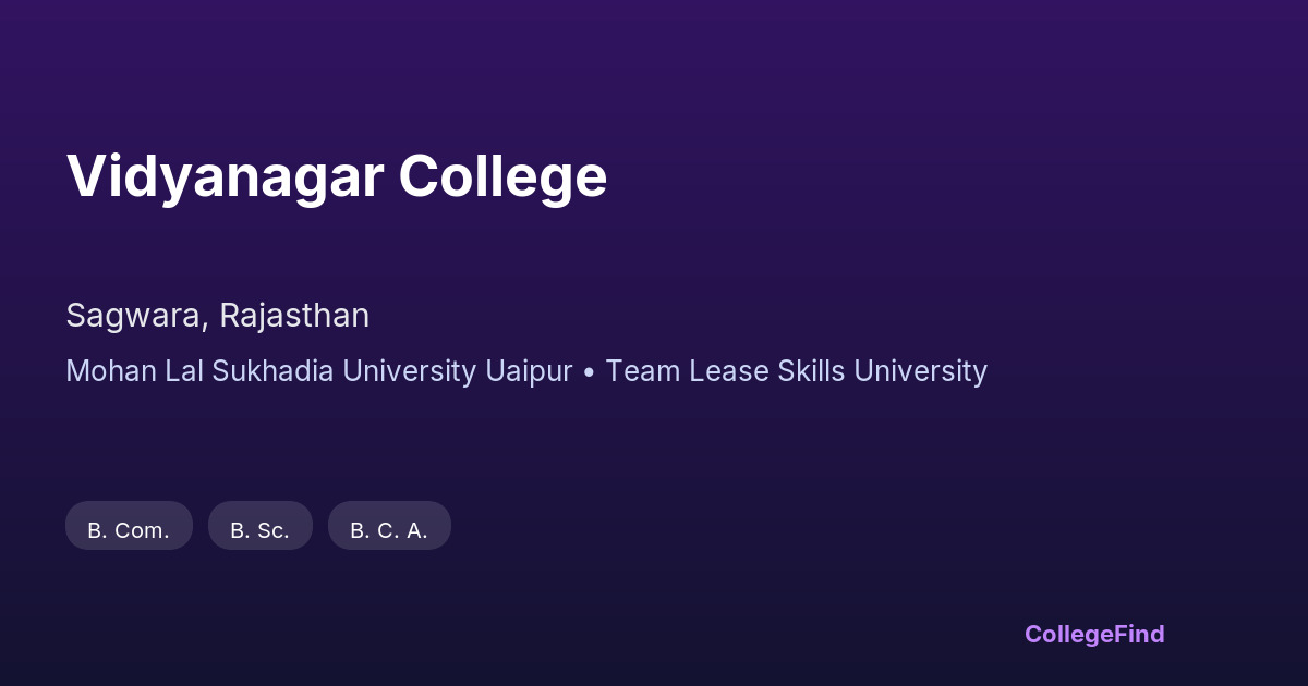 vidyanagar college