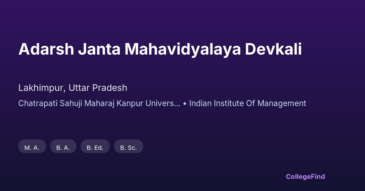 adarsh janta mahavidyalaya devkali