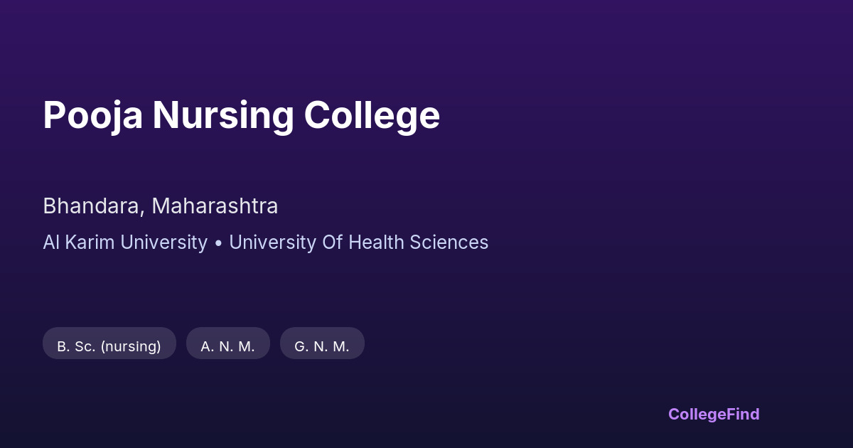pooja nursing college