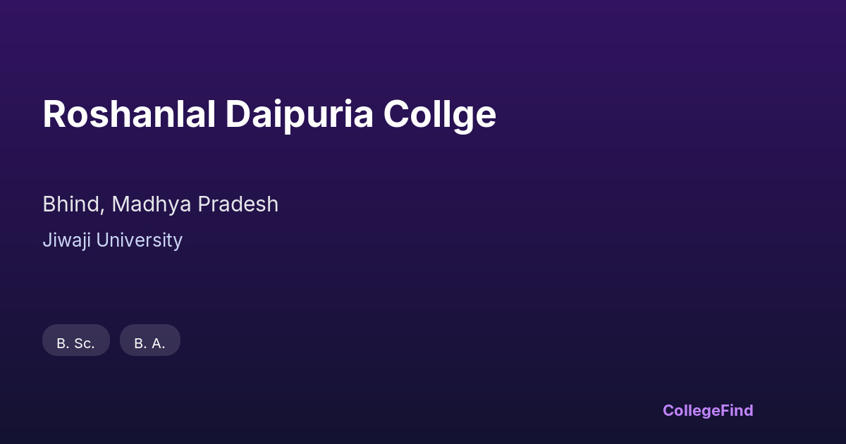 roshanlal daipuria collge