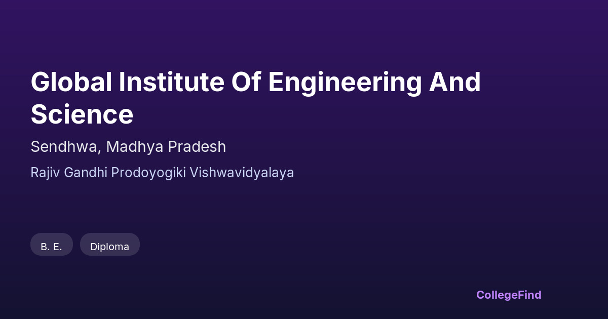 global institute of engineering and science