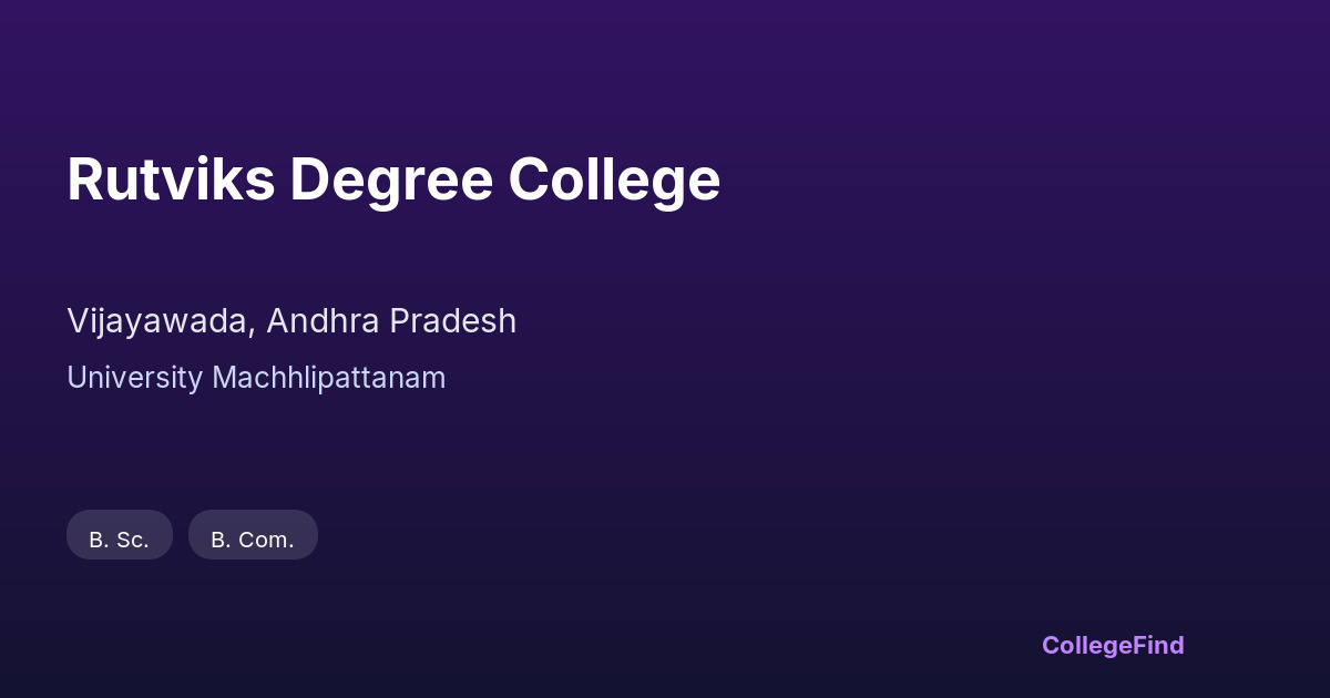 rutviks degree college