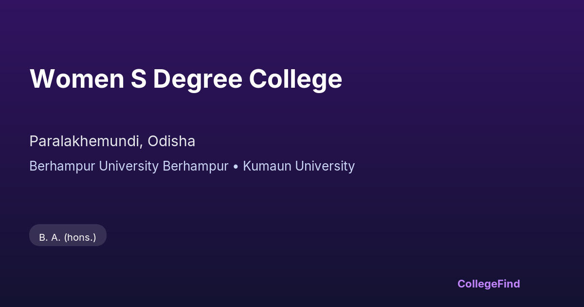 women s degree college