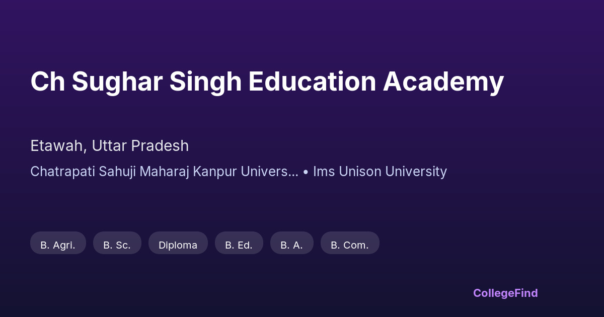 ch sughar singh education academy