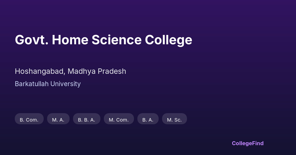 govt. home science college