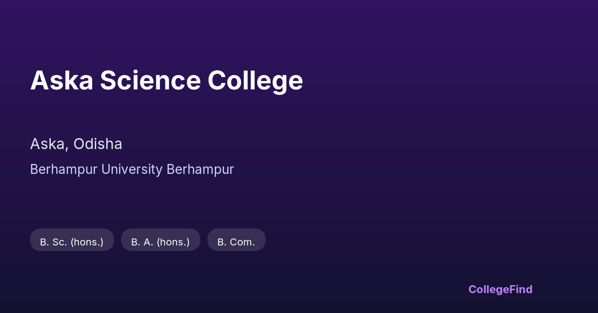 aska science college