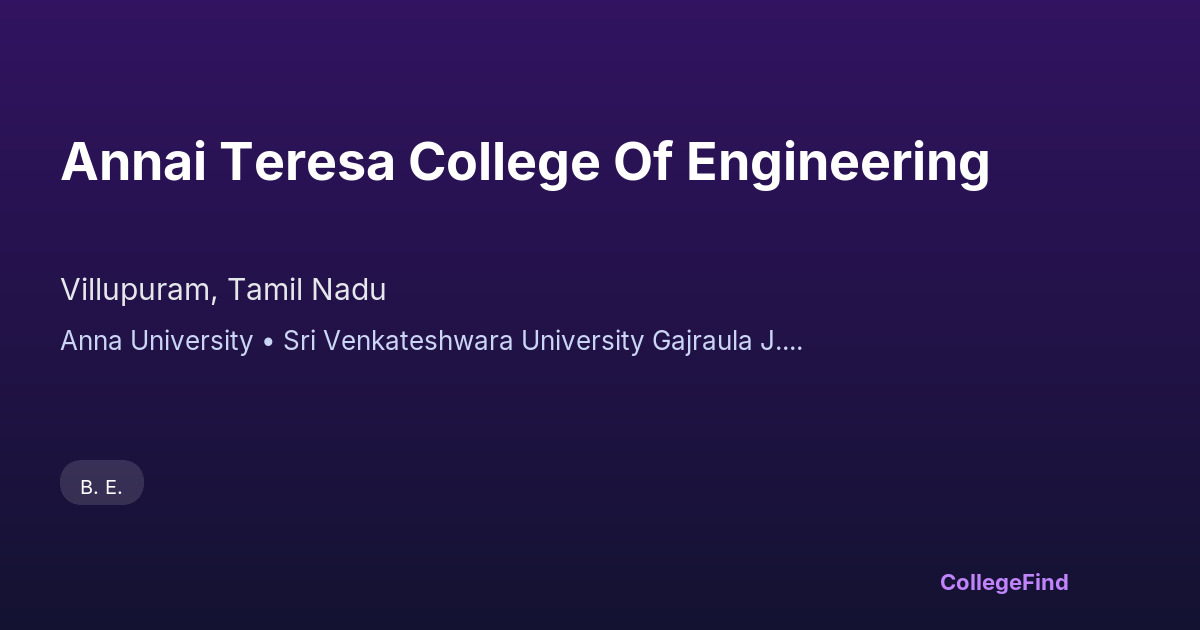 annai teresa college of engineering