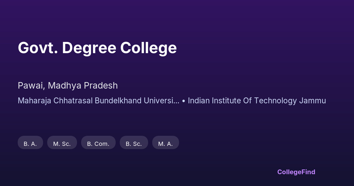 govt. degree college