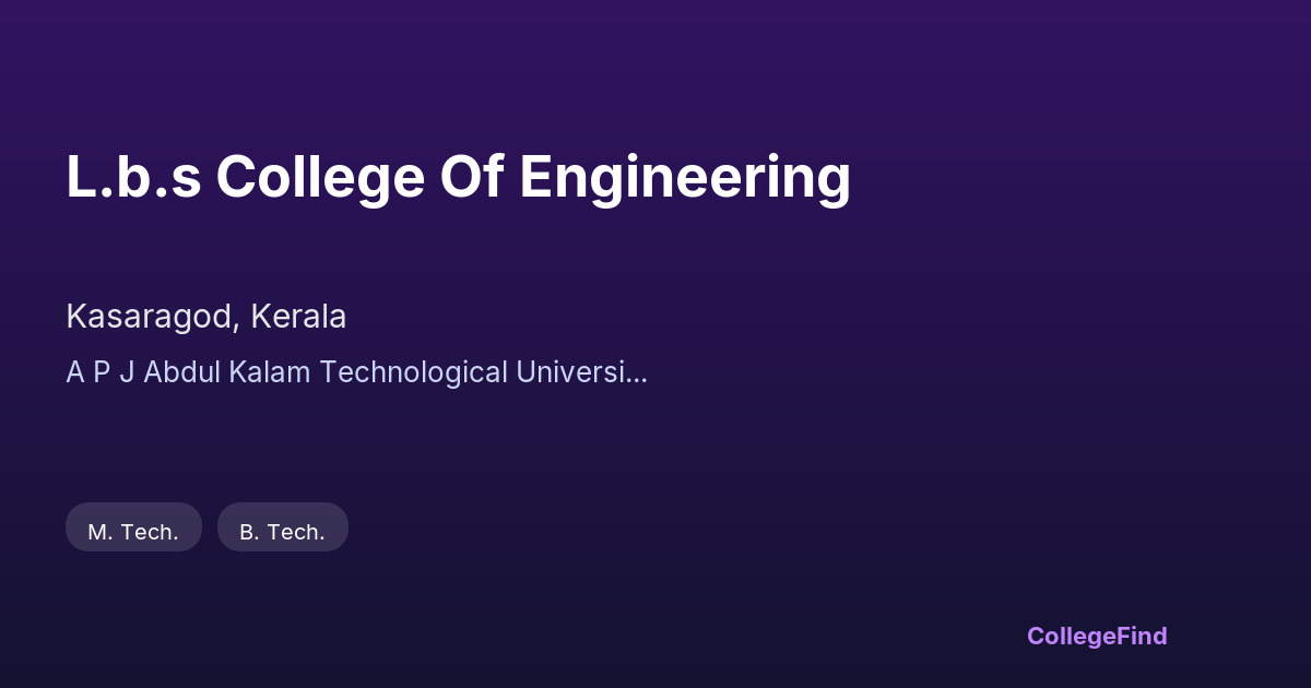 l.b.s college of engineering