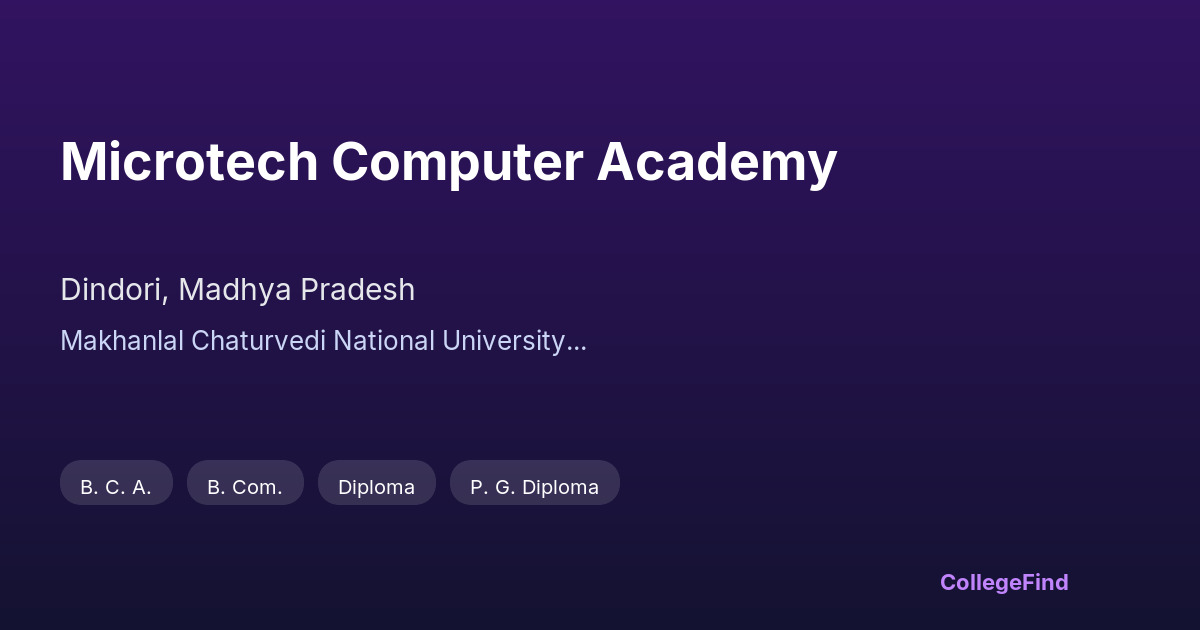 microtech computer academy