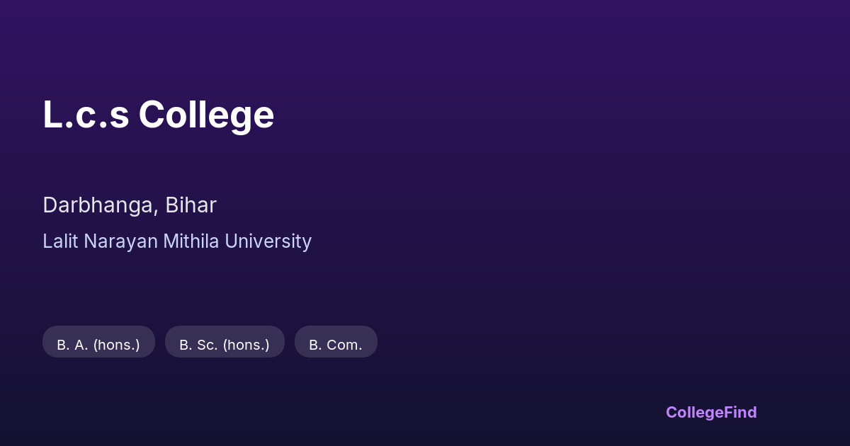 l.c.s college