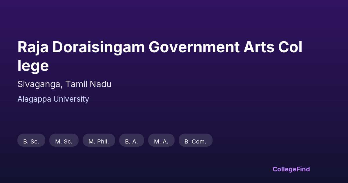 raja doraisingam government arts college