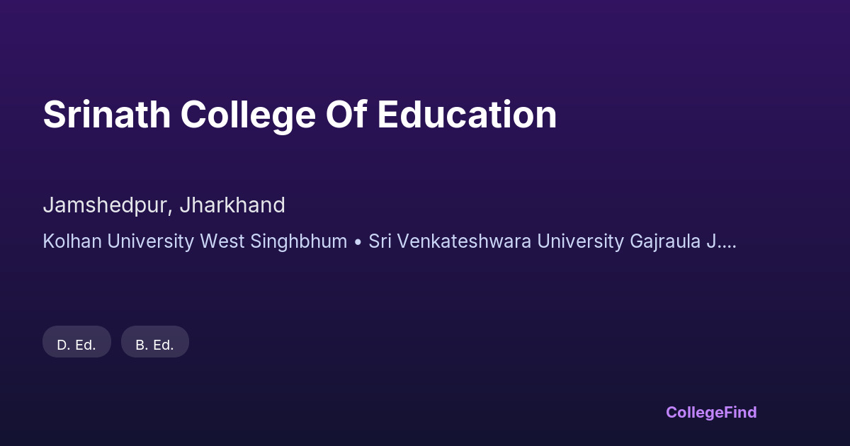 srinath college of education