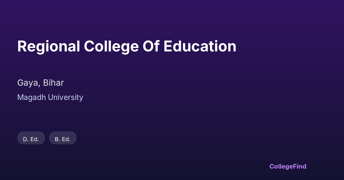 regional college of education