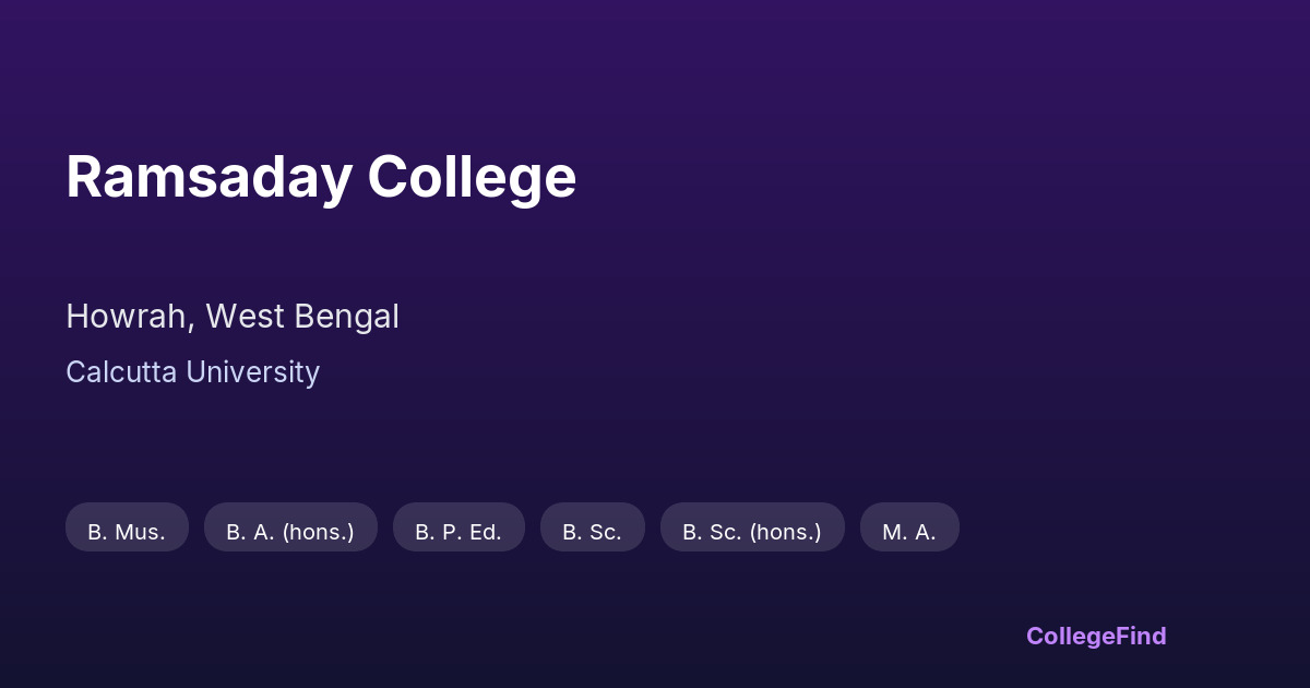 ramsaday college