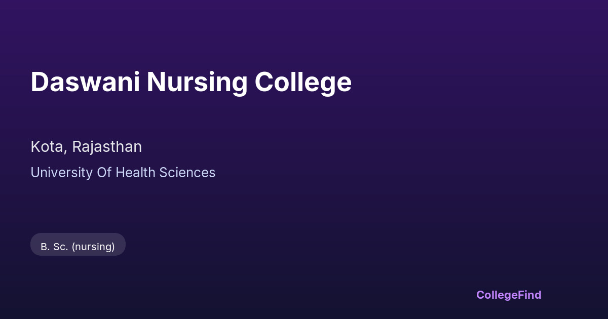 daswani nursing college