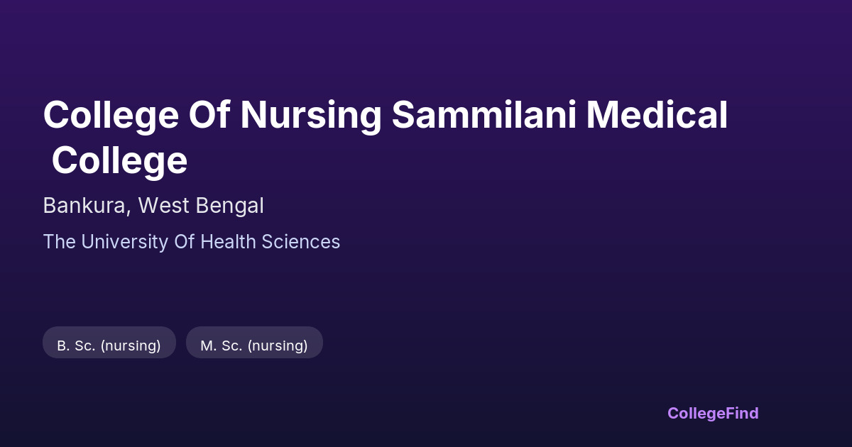 college of nursing sammilani medical college
