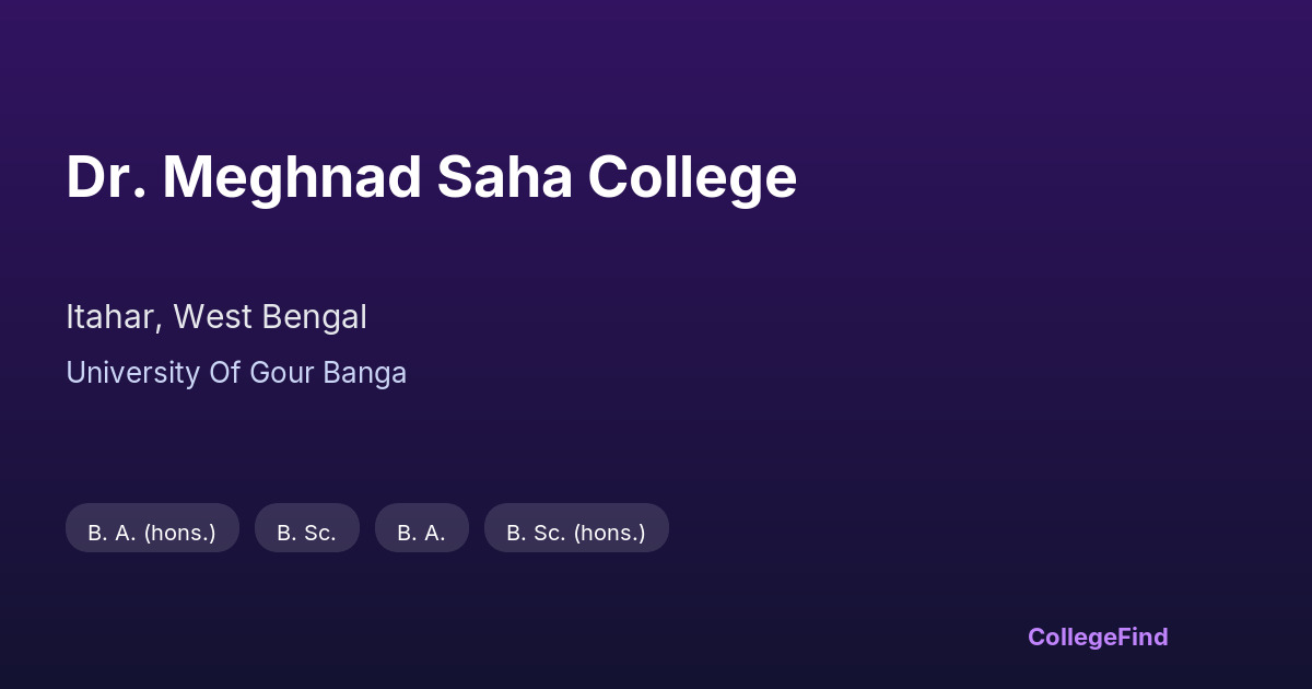 dr. meghnad saha college