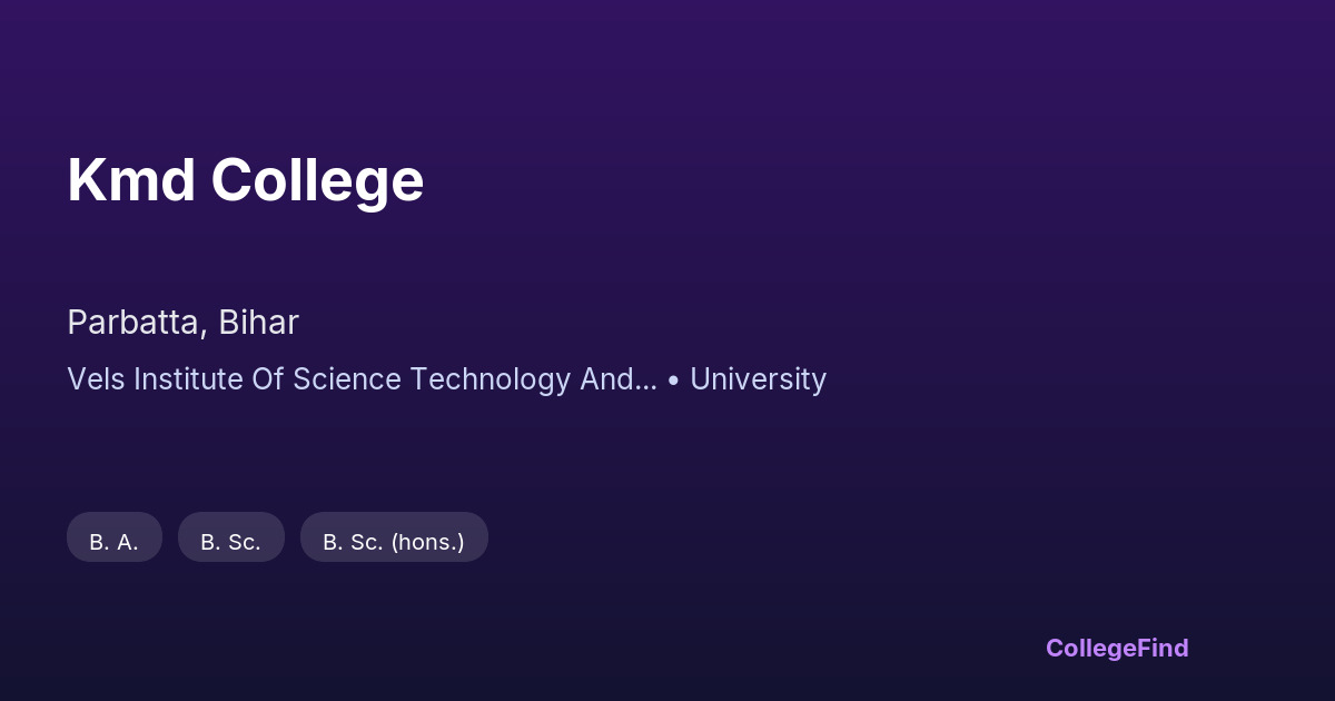 kmd college