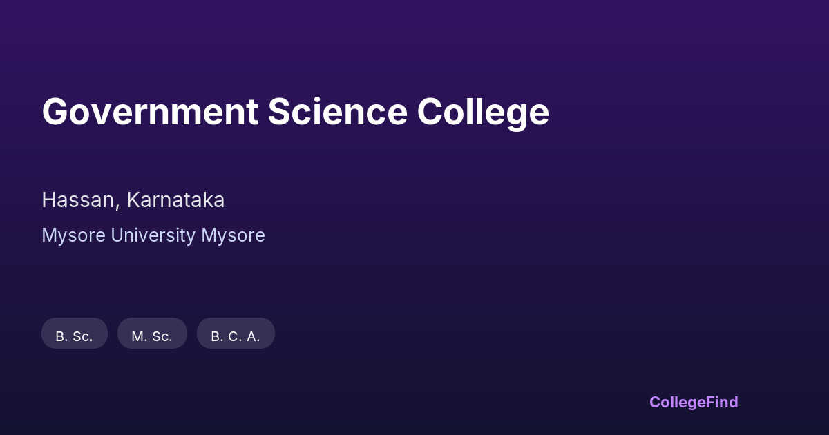 government science college