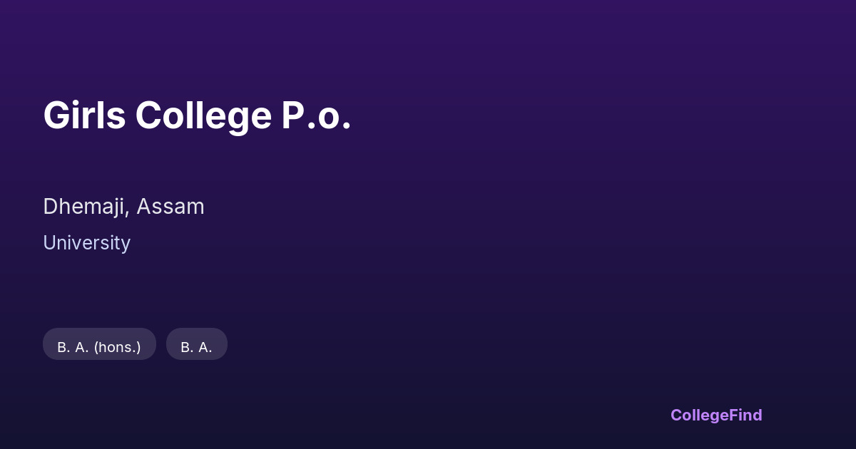 girls college p.o.