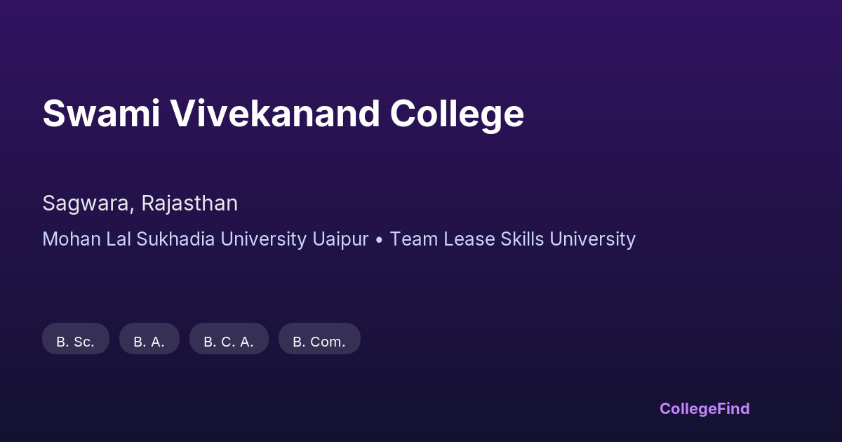 swami vivekanand college