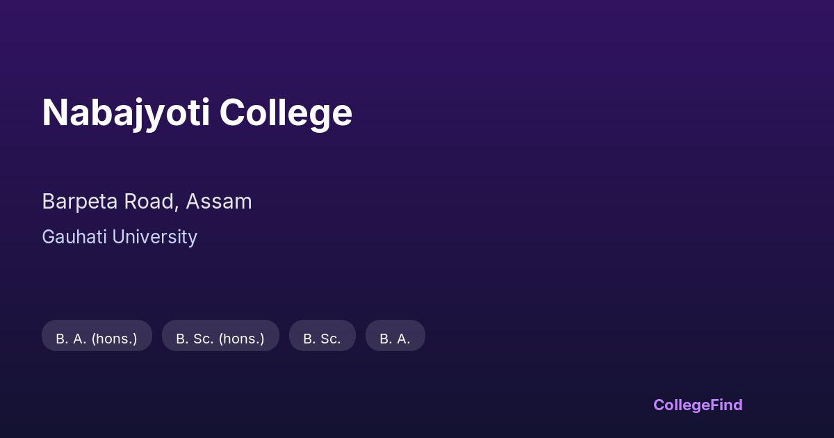 nabajyoti college