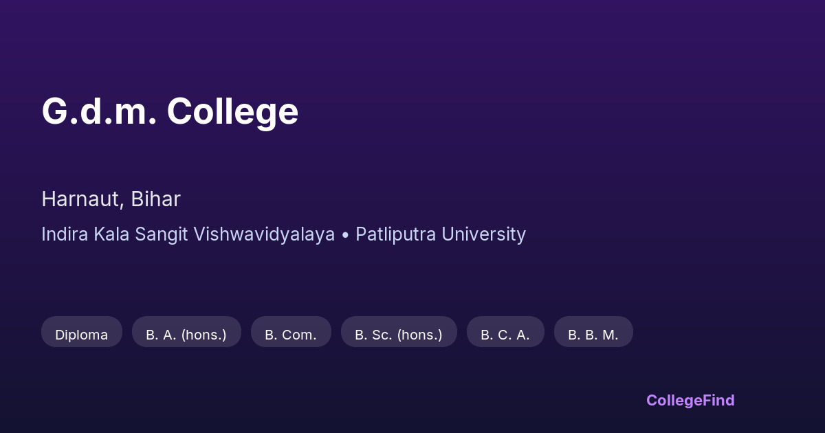 g.d.m. college