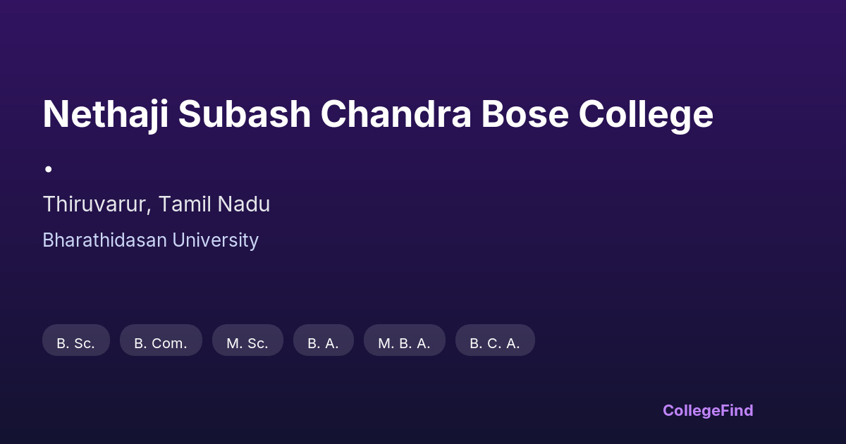 nethaji subash chandra bose college .