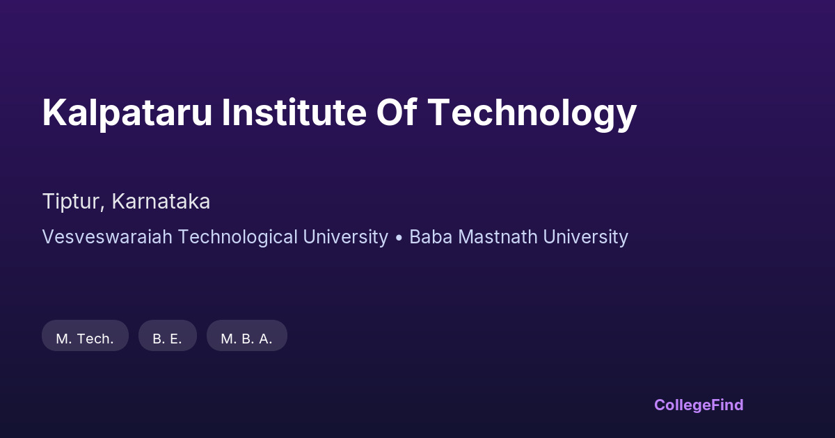 kalpataru institute of technology