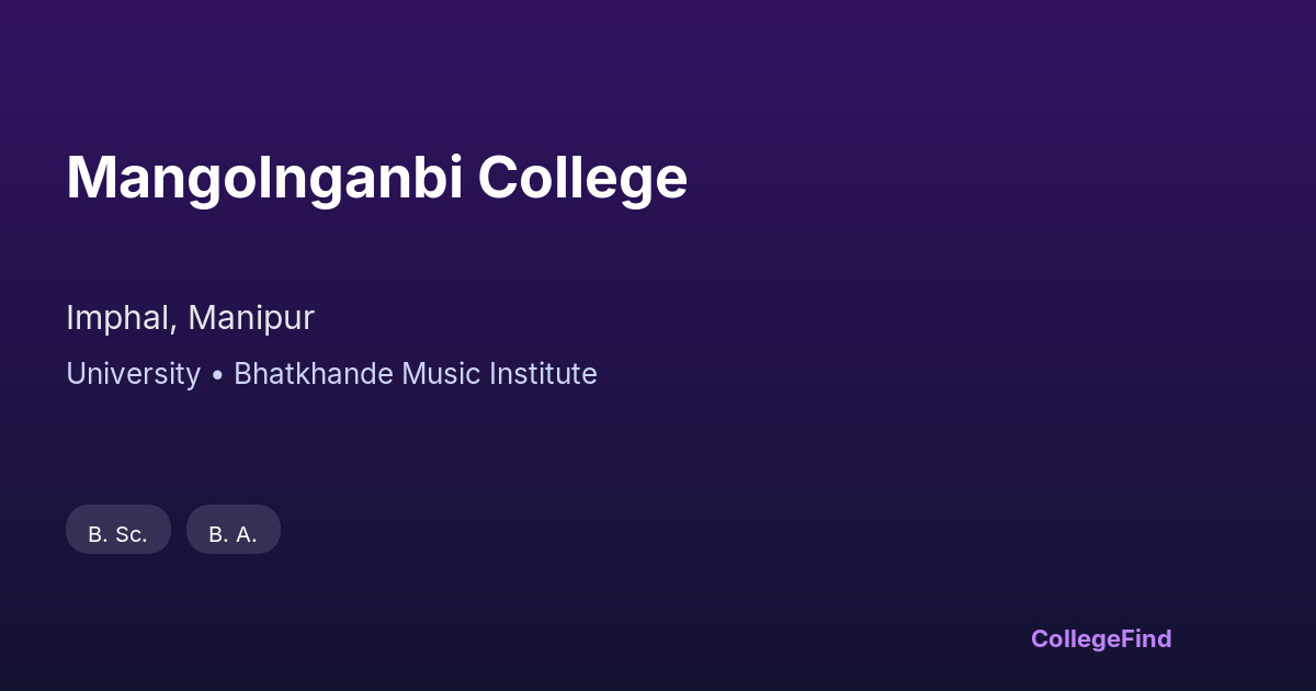 mangolnganbi college