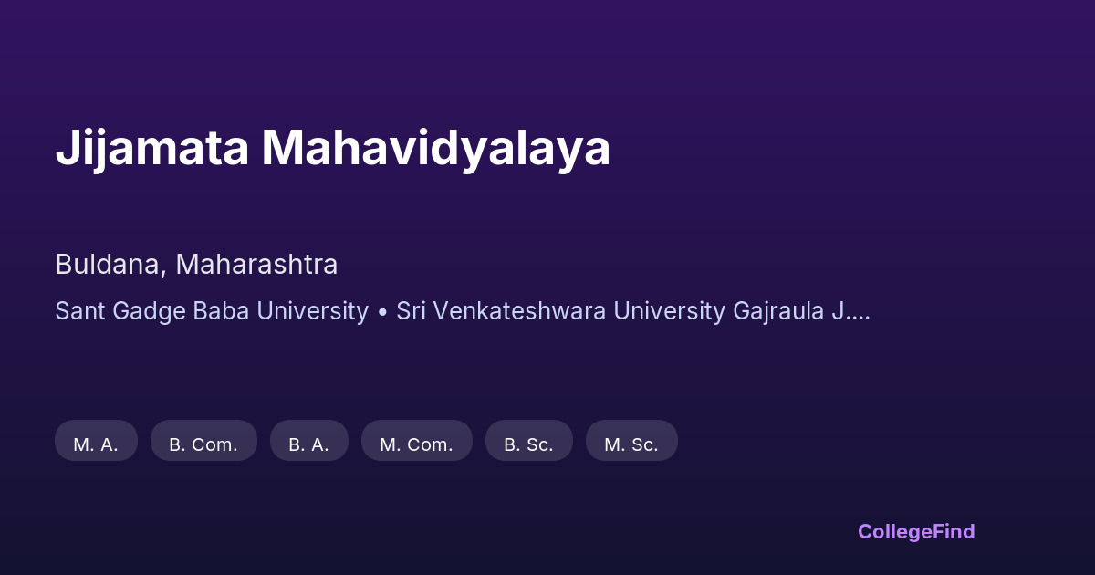 jijamata mahavidyalaya