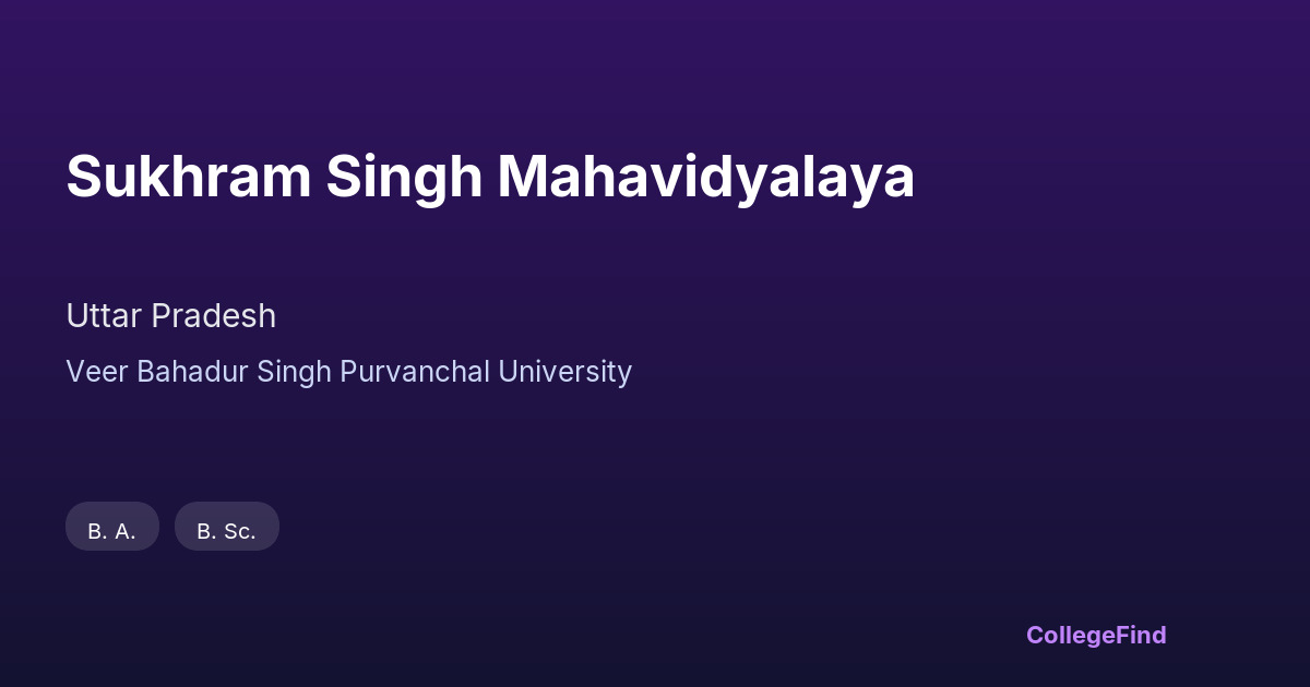 sukhram singh mahavidyalaya