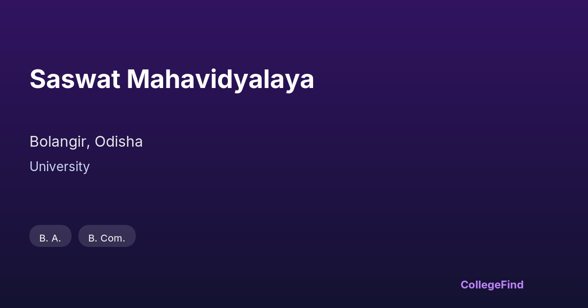saswat mahavidyalaya